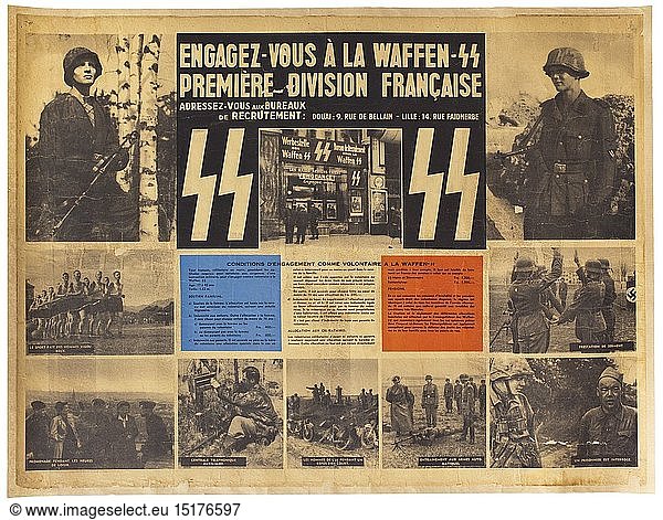 A French Propaganda Poster Advertising The Waffen Ss Engagez Vous