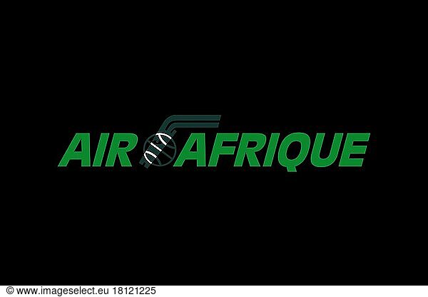 Air Afrique Air Afrique Logo Black Background Background Dark Colored