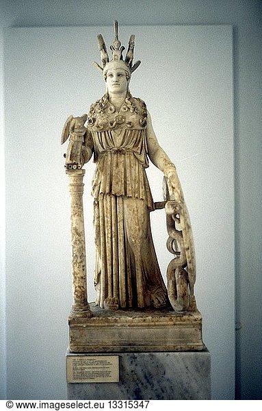 Athena Of Varvakion Roman Copy Of Gold And Ivory Ceremonial Statue Of