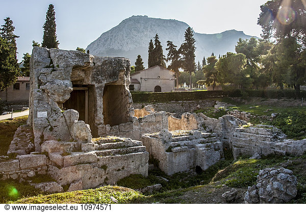 'Ancient ruins; Corinth  Greece'