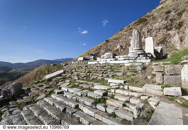 'Ancient ruins of the Temple of Dionysus; Pergamum Turkey'