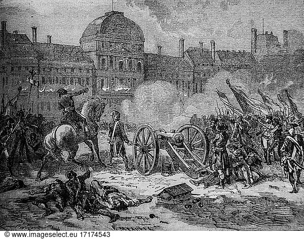 10. August 1792  1672-1792  Geschichte Frankreichs von henri martin  Herausgeber furne 1850.
