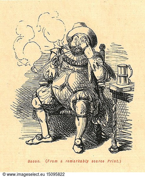 'Bacon. (Von einem bemerkenswert seltenen Druck.)'  1897. Schöpfer: John Leech.