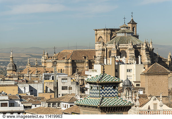 'Beautiful view of Granada's Cathedral; Granada  Andalucia  Spain'