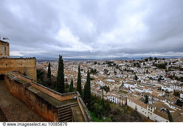 über Ansicht Andalusien Granada Spanien