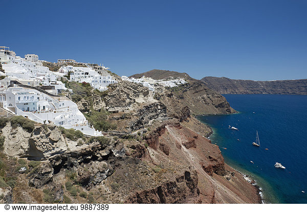 über Santorin gekalkt Kykladen Griechenland Griechische Inseln Oia Ia