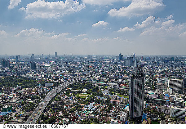 Überblick über Bangkok am Tag