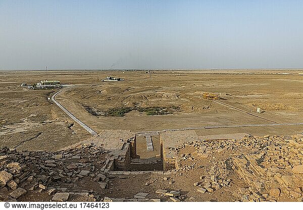 Überblick über die antike Stadt Ur  Ahwar im Südirak  Unesco-Stätte  Irak  Asien