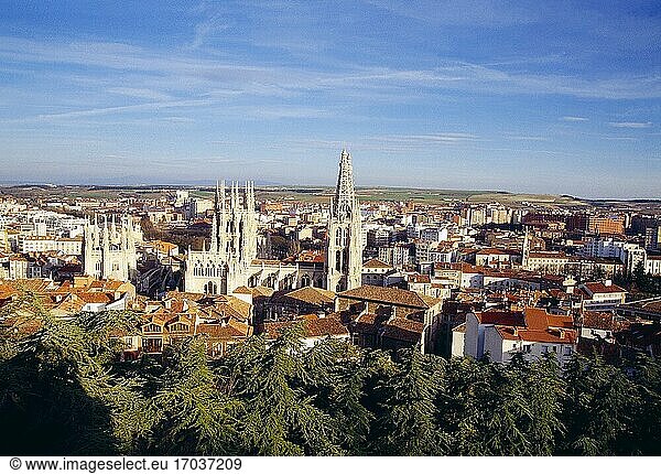 Überblick von der Burg aus. Burgos  Kastilien-León  Spanien.