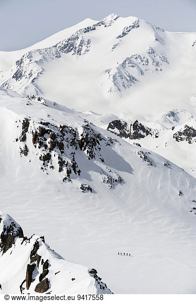 überqueren Berg Winter Tagesausflug Ski Kreuz Schnee
