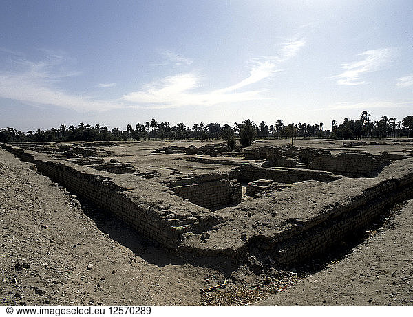 Überreste des Großen Palastes in Amarna  Ägypten  18. Dynastie  1346-1332 v. Chr. Künstler: Werner Forman