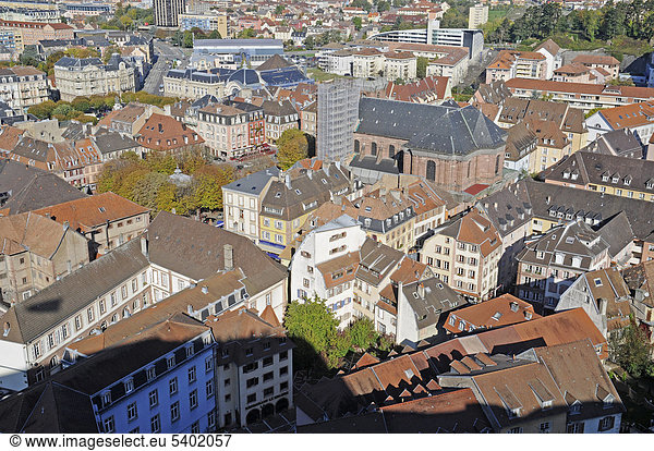 Übersicht  Stadtansicht  Altstadt  Belfort  Franche-Comte  Frankreich  Europa