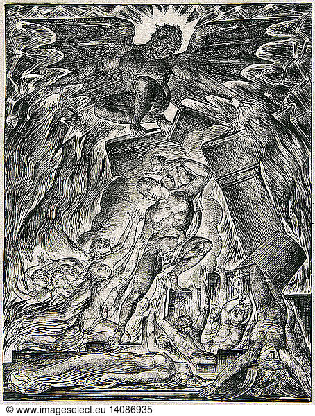 'Blake's ''Job's Sons and Daughters Overwhelmed by Satan'''