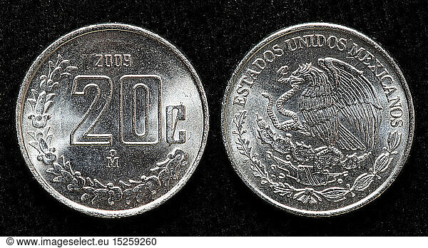 20 centavos coin  Mexico  2009