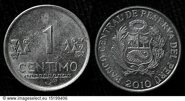 1 centimo coin  Peru  2010