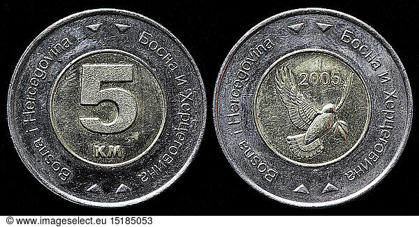 5 Convertible Marka coin  Bosnia and Herzegovina  2005