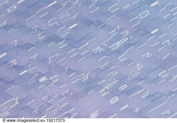 3D abstract background with transparent plastic