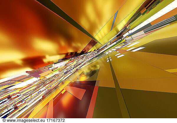 3D gerenderte Illustration im Inneren der CPU-Platine oder elektronischer und digitaler Hardware