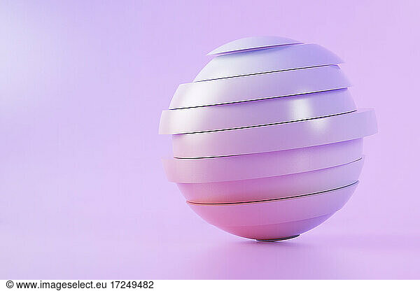 3D illustration of deconstructed sphere