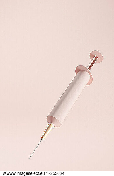 3D illustration of surreal syringe