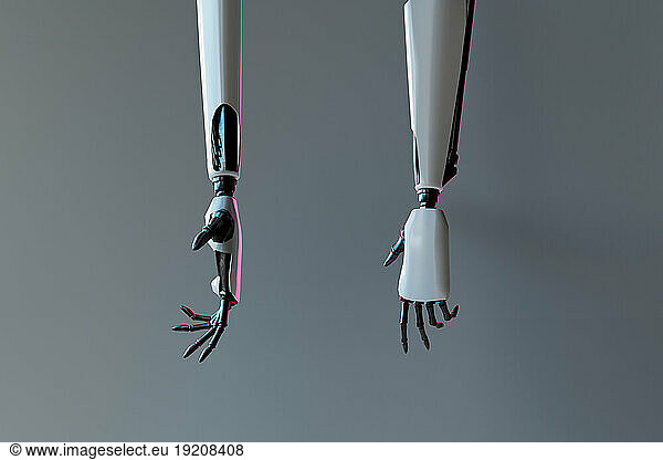 3D render of robotic arms