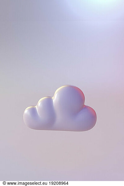 3D render of simple cloud