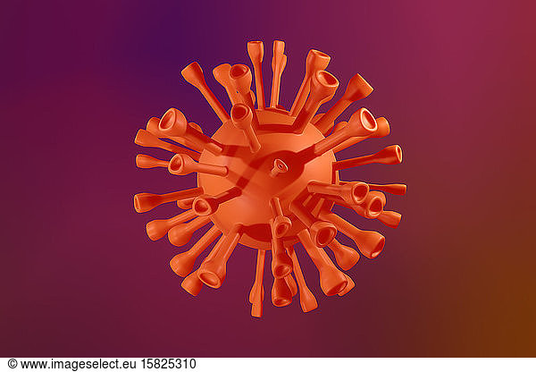 3D Rendered Illustration  simplified cartoon version of the COVID19 Virus  also known as Coronavirus