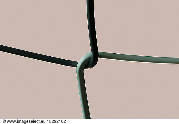 3D rope rendering against pink background