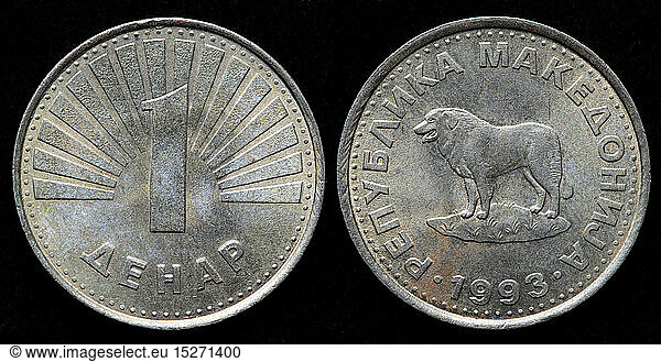 1 Denar coin  Macedonia  1993