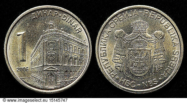 1 Dinar coin  Serbia  2006