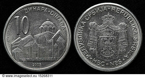 10 Dinara coin  Serbia  2005