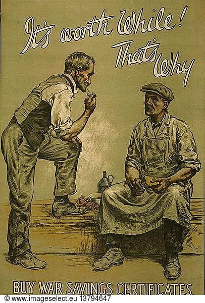 'Es lohnt sich! Deshalb. Kriegssparbriefe kaufen 1917'