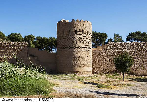 'External wall of Dolat Abad Garden; Yazd  Iran'