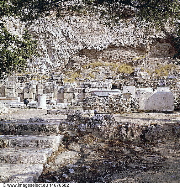 ÃœF  Geografie  Griechenland  Athen  Akropolis  Asklepieion  erbaut 4. Jahrhundert v. Chr.  Ansicht