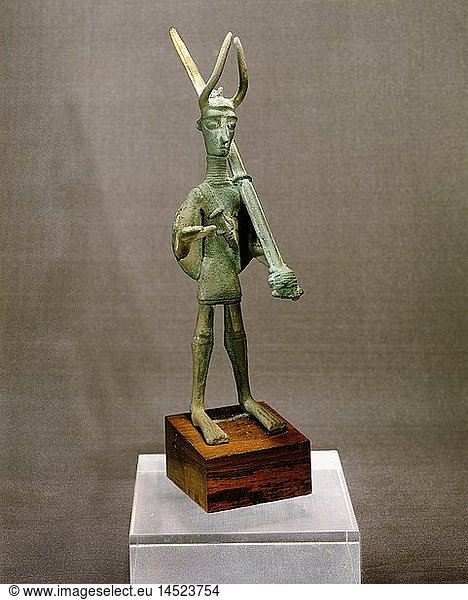 ÃœF  Kunst  Epochen  Antike  Sarden  Skulptur  Nuraghenkultur  Krieger  Bronze  8. Jahrhundert v.Chr.  Sammlung E. Borowski