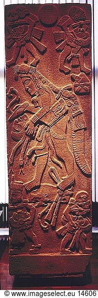 ÃœF  Kunst  Epochen  Mesoamerika  Cozumalhuapa-Kultur  Skulptur  Stele  Opferszene  Hartstein  Bilbao  Guatemala  500 - 900  Ethnologisches Museum Berlin