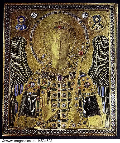 ÃœF  Kunst  Epochen  Mittelalter  Byzantinische Kunst  Malerei  Ikone  Erzengel Michael  Konstantinopel  10. Jahrhundert  Tresoro della Basilica di San Marco  Venedig