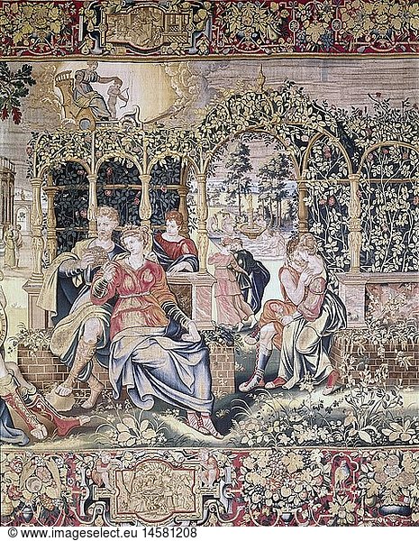 ÃœF  Kunst  Goblin  'Der EinfluÃŸ der Venus auf die Menschen'  Detail  BrÃ¼ssel  unbekannter Meister  1570  Bayerisches Nationalmuseum  MÃ¼nchen