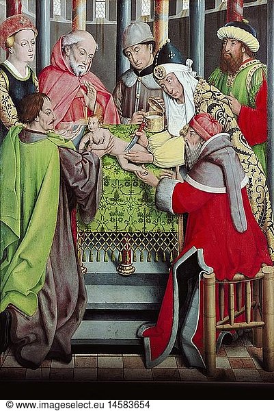 ÃœF  Kunst  Herlin  Friedrich  (um 1430 - um 1500)  GemÃ¤lde 'Beschneidung Christi'  Ã–l auf Holz  90 x 67 cm  Georgsaltar  NÃ¶rdlingen  Deutschland  um 1462 / 1465  StÃ¤dtisches Museum NÃ¶rdlingen