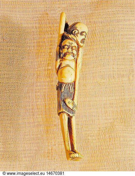 ÃœF Kunst  LÃ¤nder  Japan  Netsuke (Halteknopf)  Elfenbein  geschnitzt  4 3 cm x 3 7 cm x 6 3 cm  19. Jahrhundert  Privatsammlung