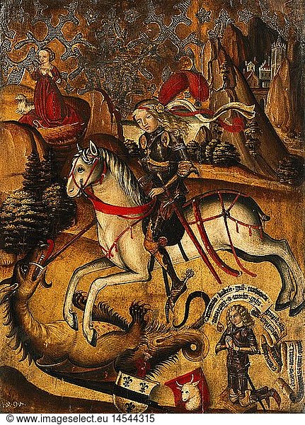 ÃœF  Kunst  Sakralkunst  Heilige  Sankt Georg  GemÃ¤lde  1497