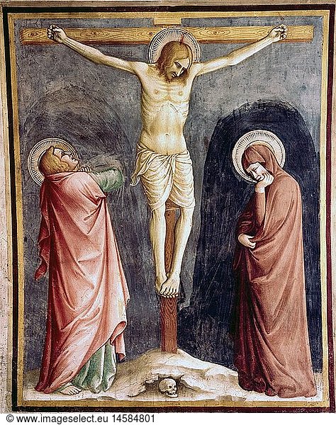 ÃœF  Kunst  Sakralkunst  Jesus Christus  Passion  Kreuzigung  Fresco  14. Jahrhundert  Kanzel  Unterkirche  San Francesco  Assisi  Italien