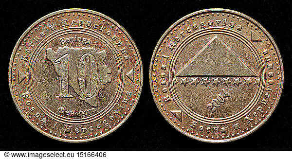 10 Feninga coin  Bosnia and Herzegovina  2004