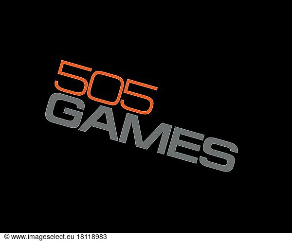 505 Games  gedrehtes Logo  Schwarzer Hintergrund B