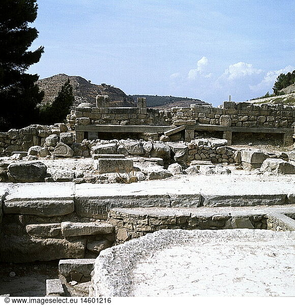 Ü Geo. Griechenland Kreta Gebäude Villa Agia Triada mykenisches Gebäude um 1200 v.Chr.