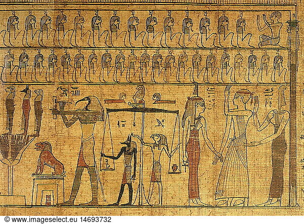 Ãœ Geo. hist.  Ã„gypten  Totenkult  Totenbuch des Pajuheru  Totengericht  Papyros  PtolemÃ¤ische Periode  2./1. Jahrhundert vChr.  Staatliche Sammlung Ã„gyptischer Kunst  MÃ¼nchen