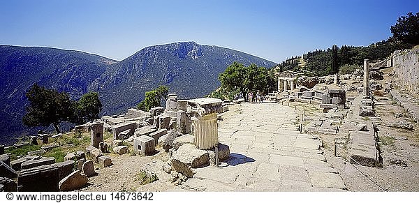 Ãœ - Geografie  Griechenland  Delphi  Ausgrabungen