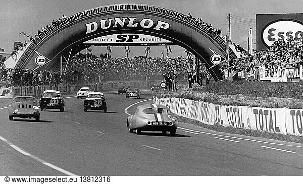 24 Hours Le Mans 24th June 1962. Car no 32 Peter Harper/Peter Procter  Sunbeam Alpine  finished 15th and car no 33  Paddy Hopkirk/Peter Jopp  Sunbeam Alpine 9203 RW  retired.