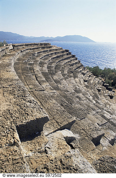 6. Jahrhundert griechischen Stil Theater des Psellos  Kas (Kas)  Anatolien  Türkei  Kleinasien  Eurasien
