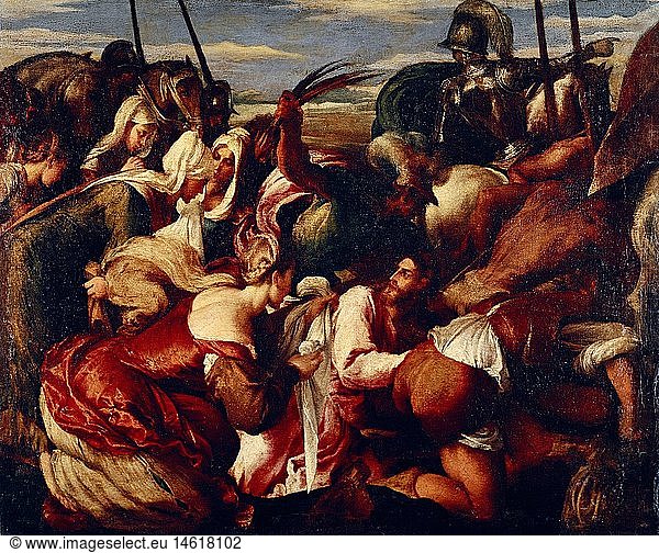 Ãœ Kunst  Bassano  Jacopo  (1515 - 1592  GemÃ¤lde  'Jesus fÃ¤llt unter dem Kreuz'  1550 - 1555  Ã–l auf Leinwand  94 cm x 114 cm  Museum der SchÃ¶nen KÃ¼nste  Budapest  Ungarn